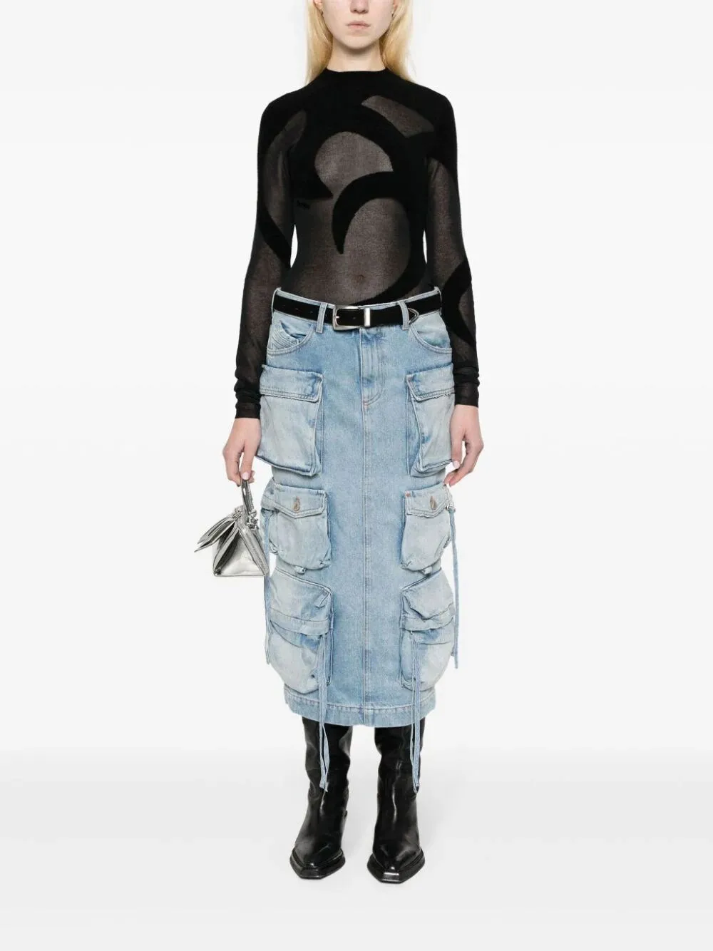 Midi Denim Skirt