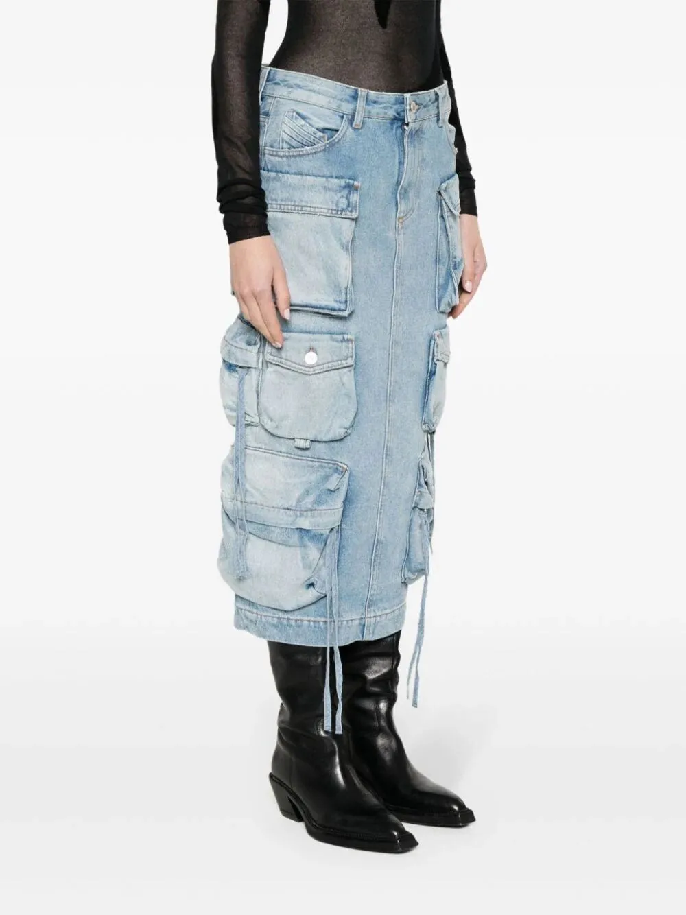 Midi Denim Skirt