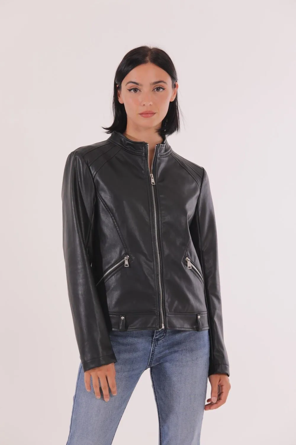 mimi mua  art. PIAI-6446 GIACCHETTO biker IN SIMILPELLE