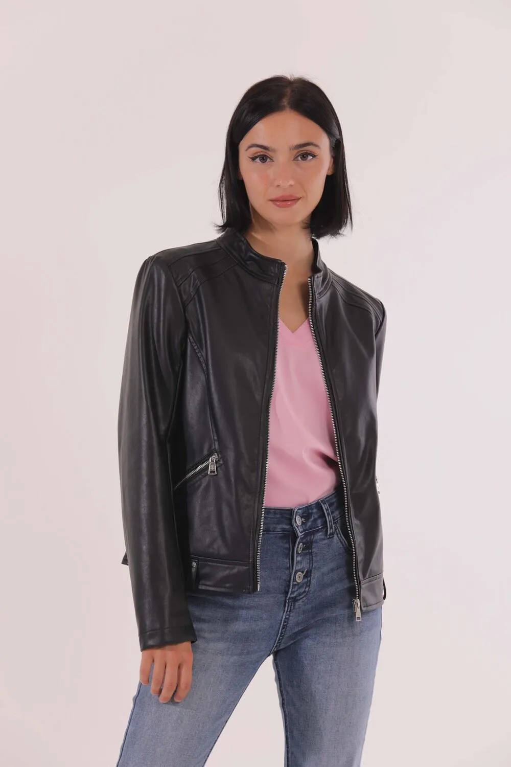 mimi mua  art. PIAI-6446 GIACCHETTO biker IN SIMILPELLE