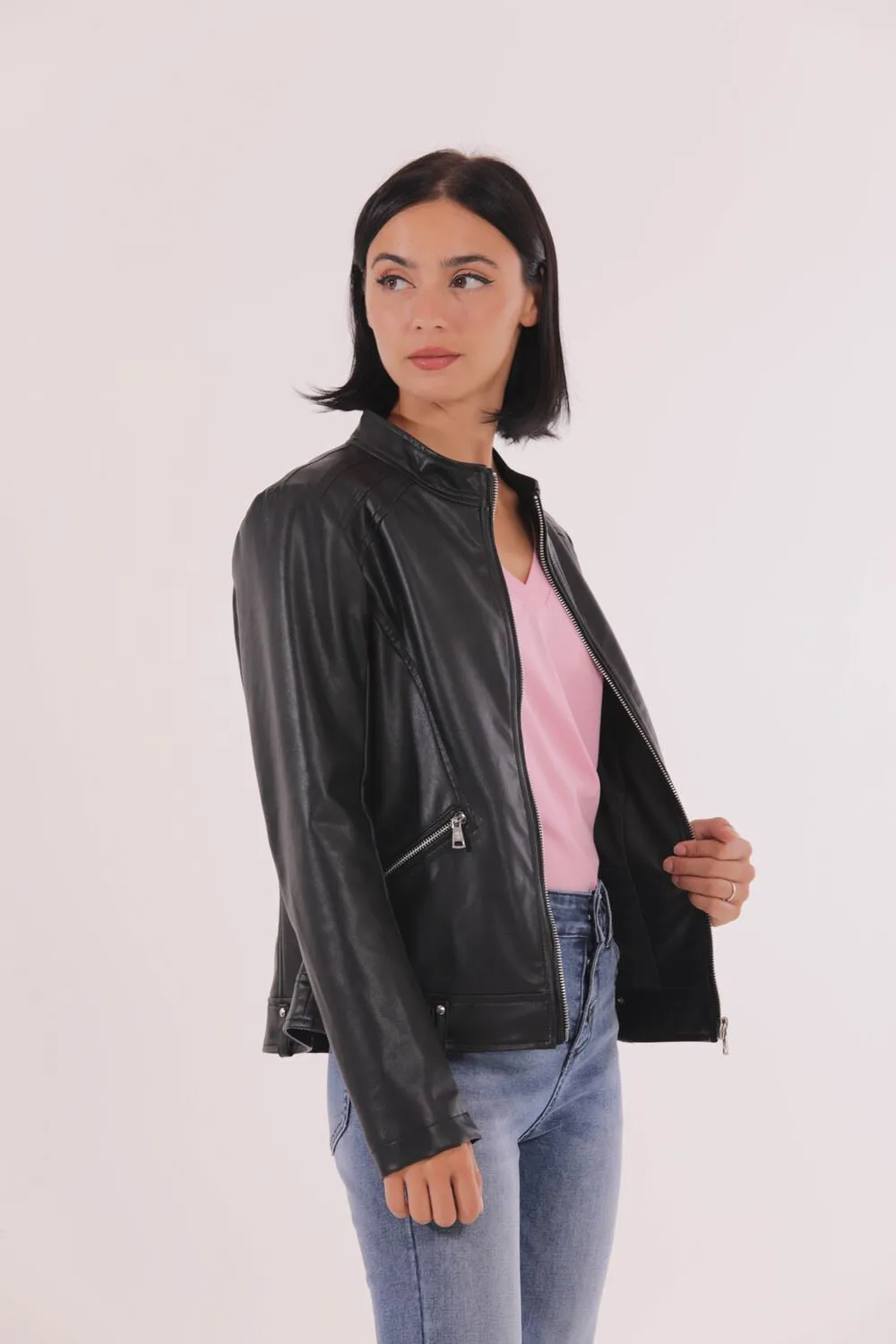 mimi mua  art. PIAI-6446 GIACCHETTO biker IN SIMILPELLE