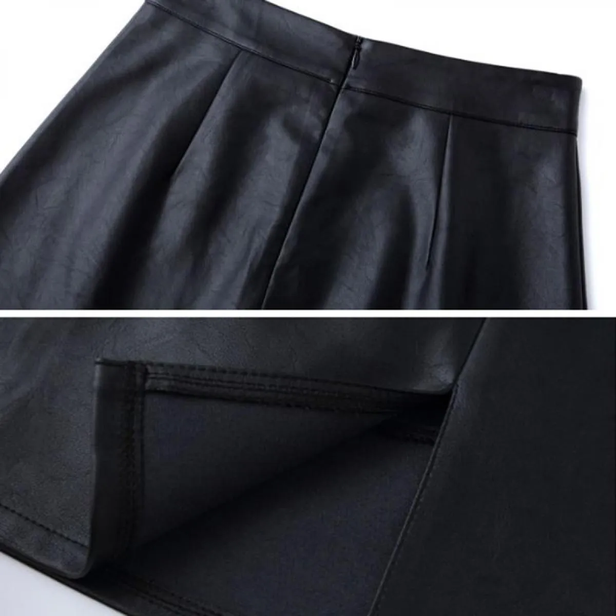 Minigonne in pelle Minigonna in pelle irregolare da donna Gonna in pelle stile street Gonne