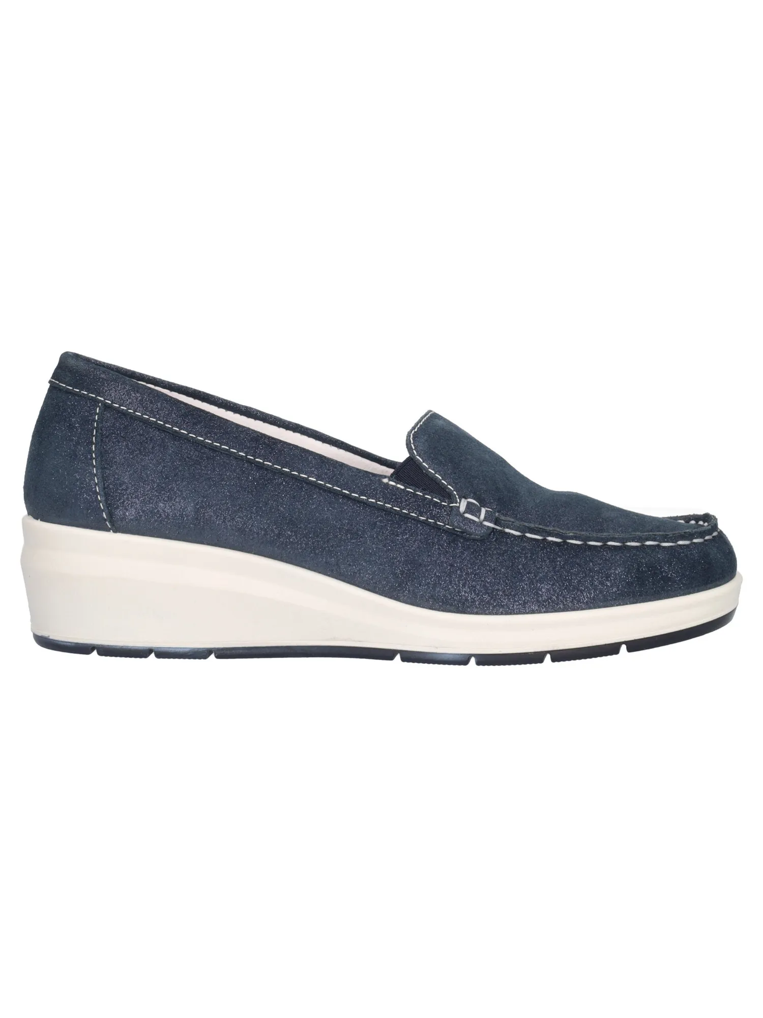 Mocassino con zeppa bassa Enval Soft da donna blu