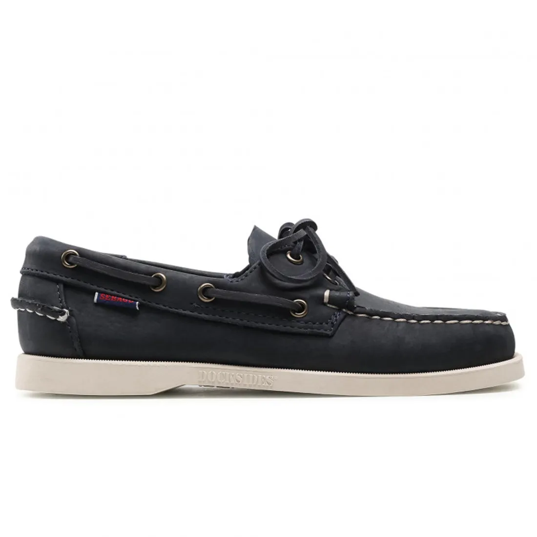 Mocassino da barca Sebago Docksides Portland Crazy Horse Blue navy