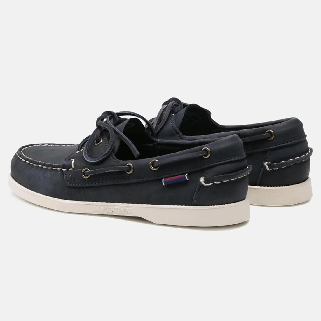 Mocassino da barca Sebago Docksides Portland Crazy Horse Blue navy