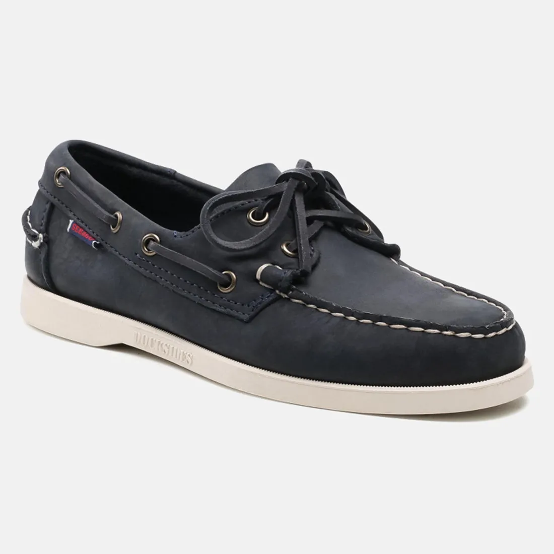 Mocassino da barca Sebago Docksides Portland Crazy Horse Blue navy