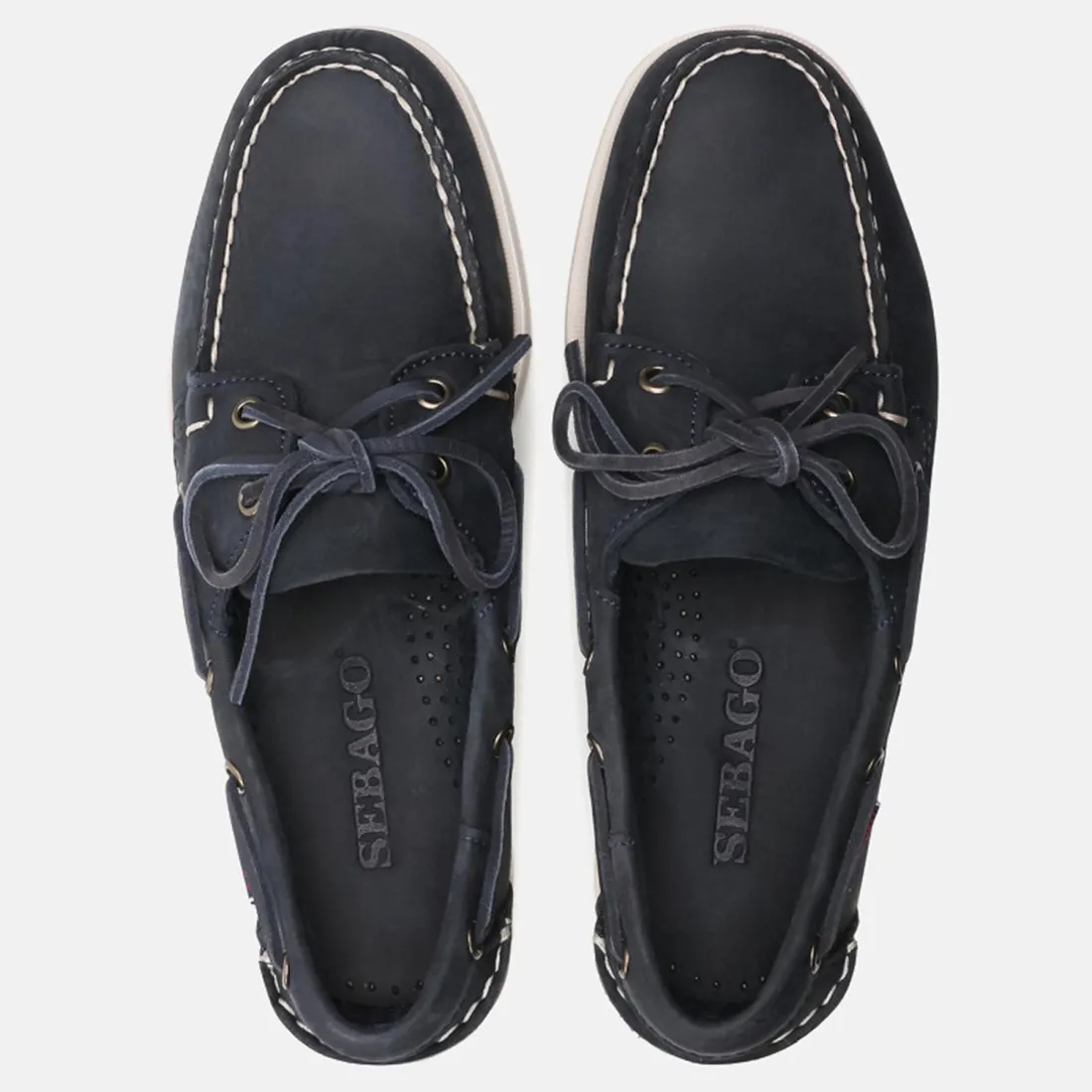 Mocassino da barca Sebago Docksides Portland Crazy Horse Blue navy