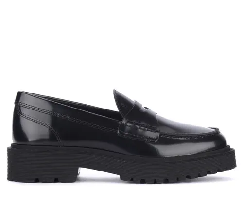 Mocassino in pelle nera Hogan H543