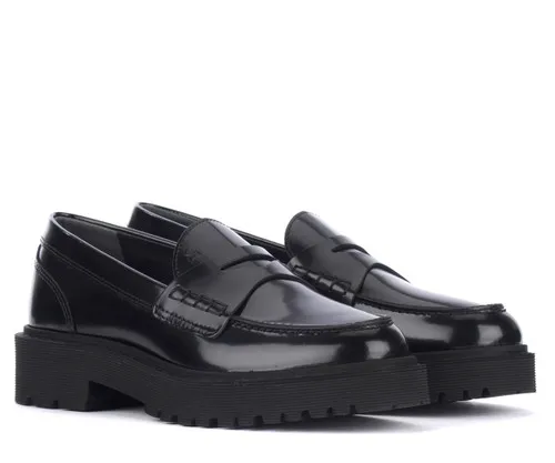 Mocassino in pelle nera Hogan H543