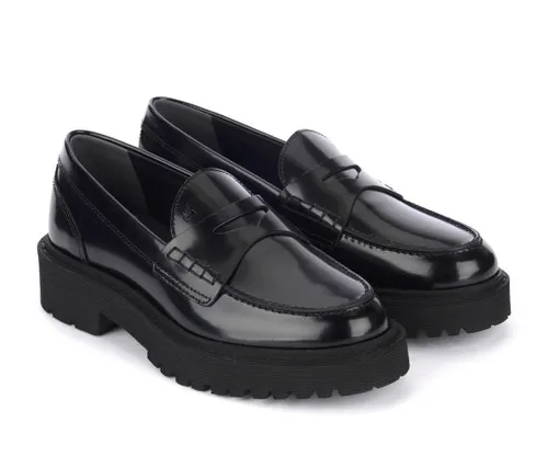 Mocassino in pelle nera Hogan H543