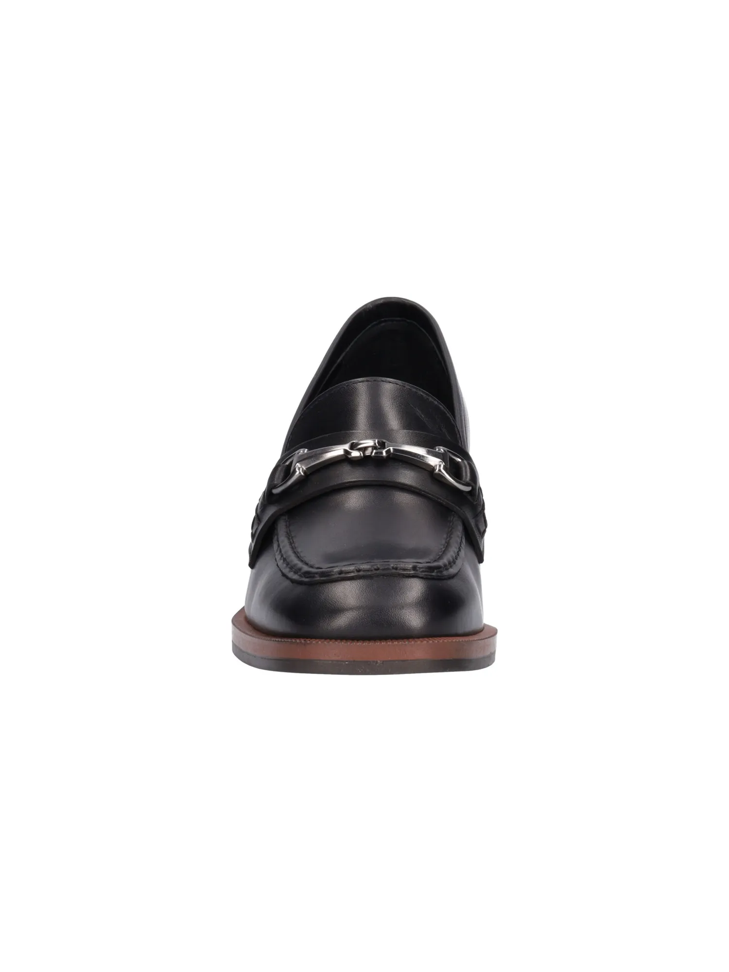 Mocassino tacco largo Nero Giardini da donna nera