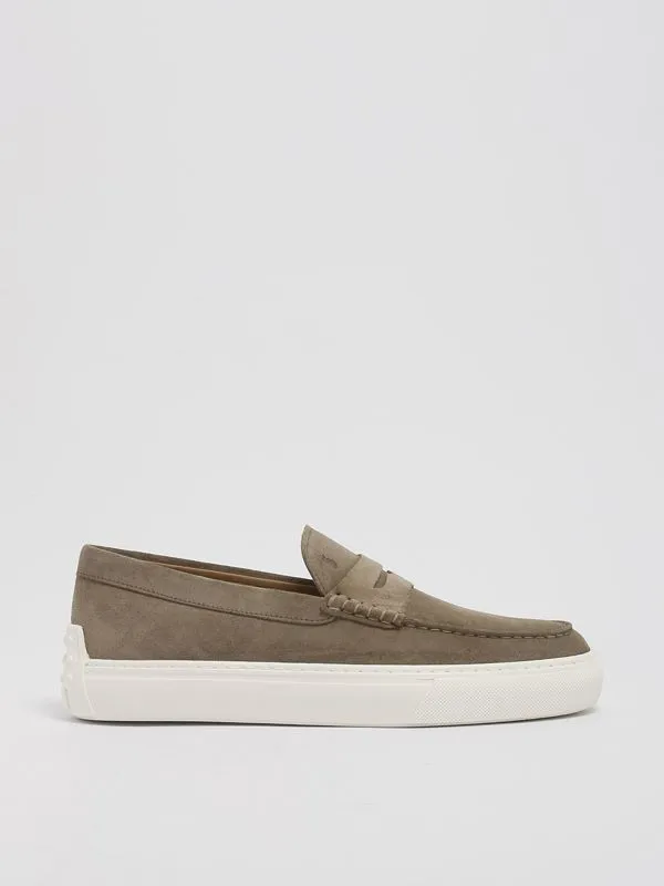 Mocassino uomo Tod's in pelle scamosciata Sabbia
