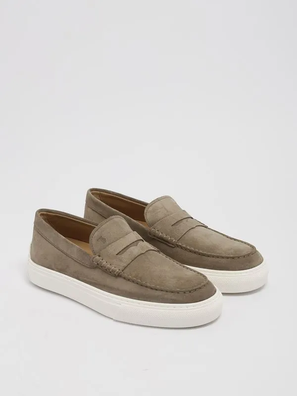 Mocassino uomo Tod's in pelle scamosciata Sabbia