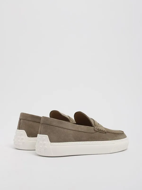 Mocassino uomo Tod's in pelle scamosciata Sabbia