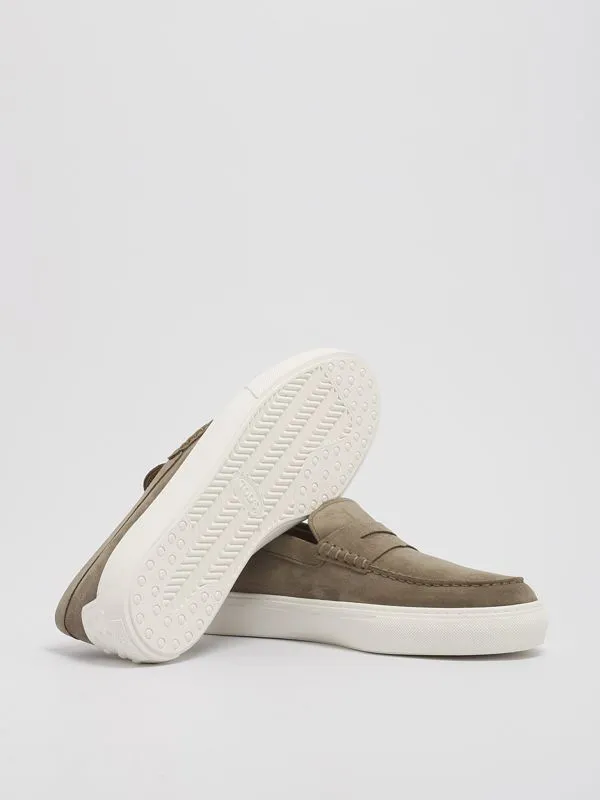 Mocassino uomo Tod's in pelle scamosciata Sabbia