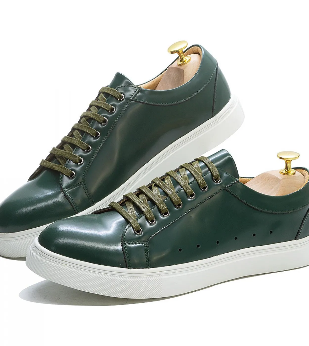 Moda Scarpe Verde Nero Uomo Verde Casual Scarpe in pelle Uomo Moda Uomo Casual