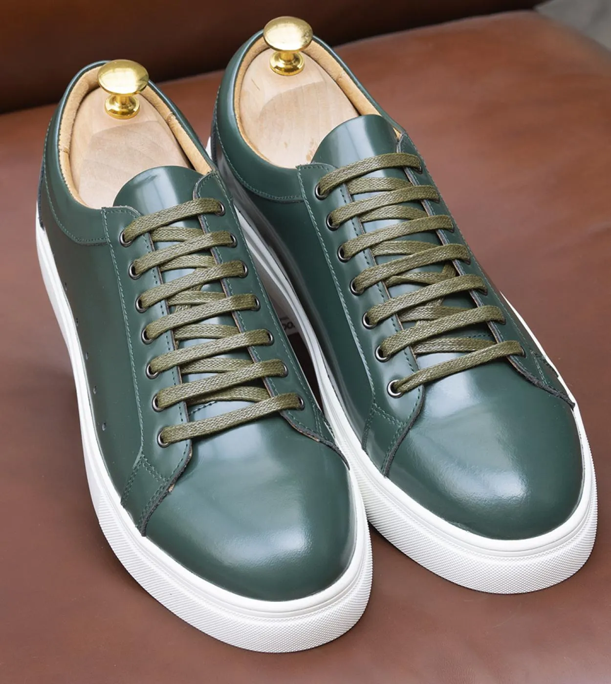 Moda Scarpe Verde Nero Uomo Verde Casual Scarpe in pelle Uomo Moda Uomo Casual
