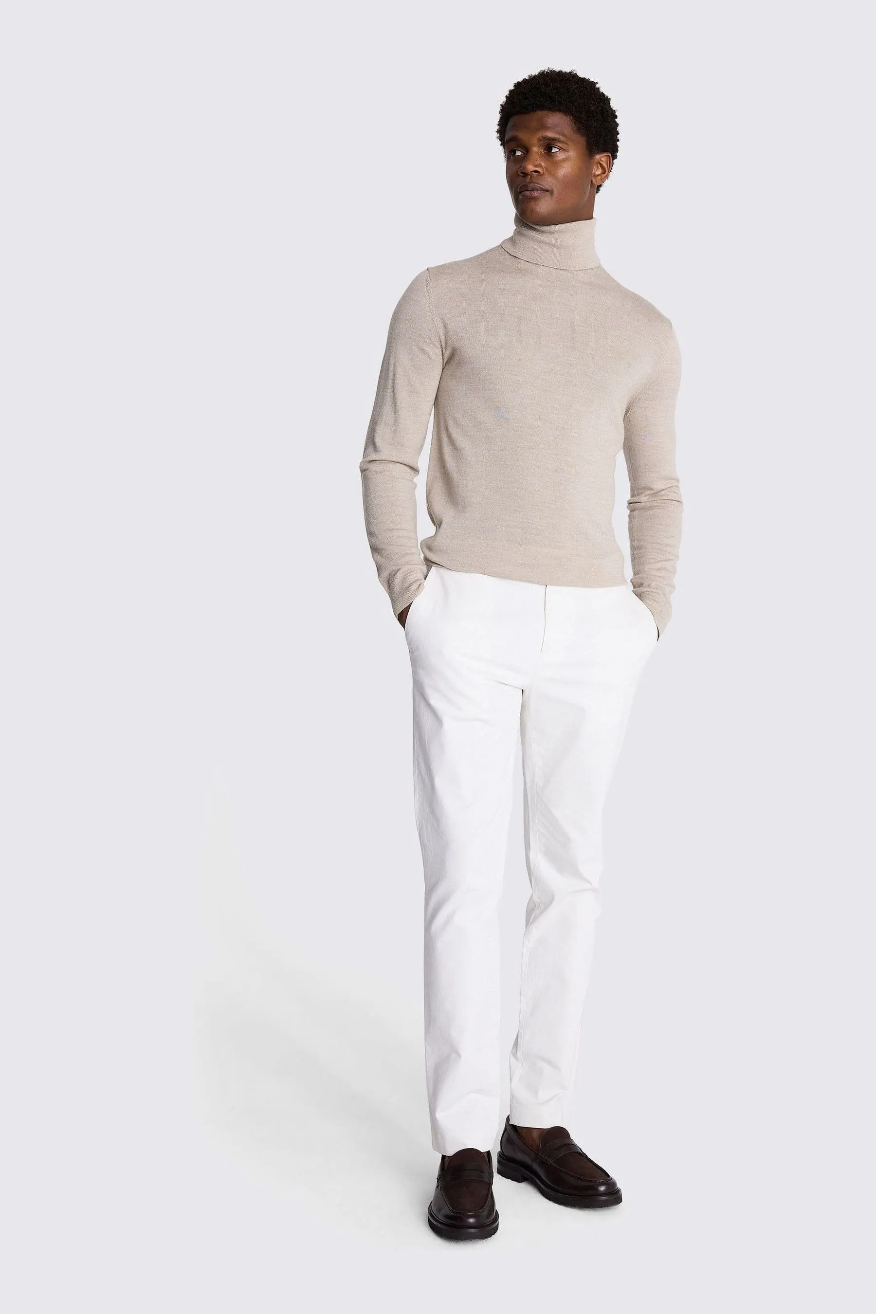 MOSS - Maglia a collo alto con Blend in lana merino    