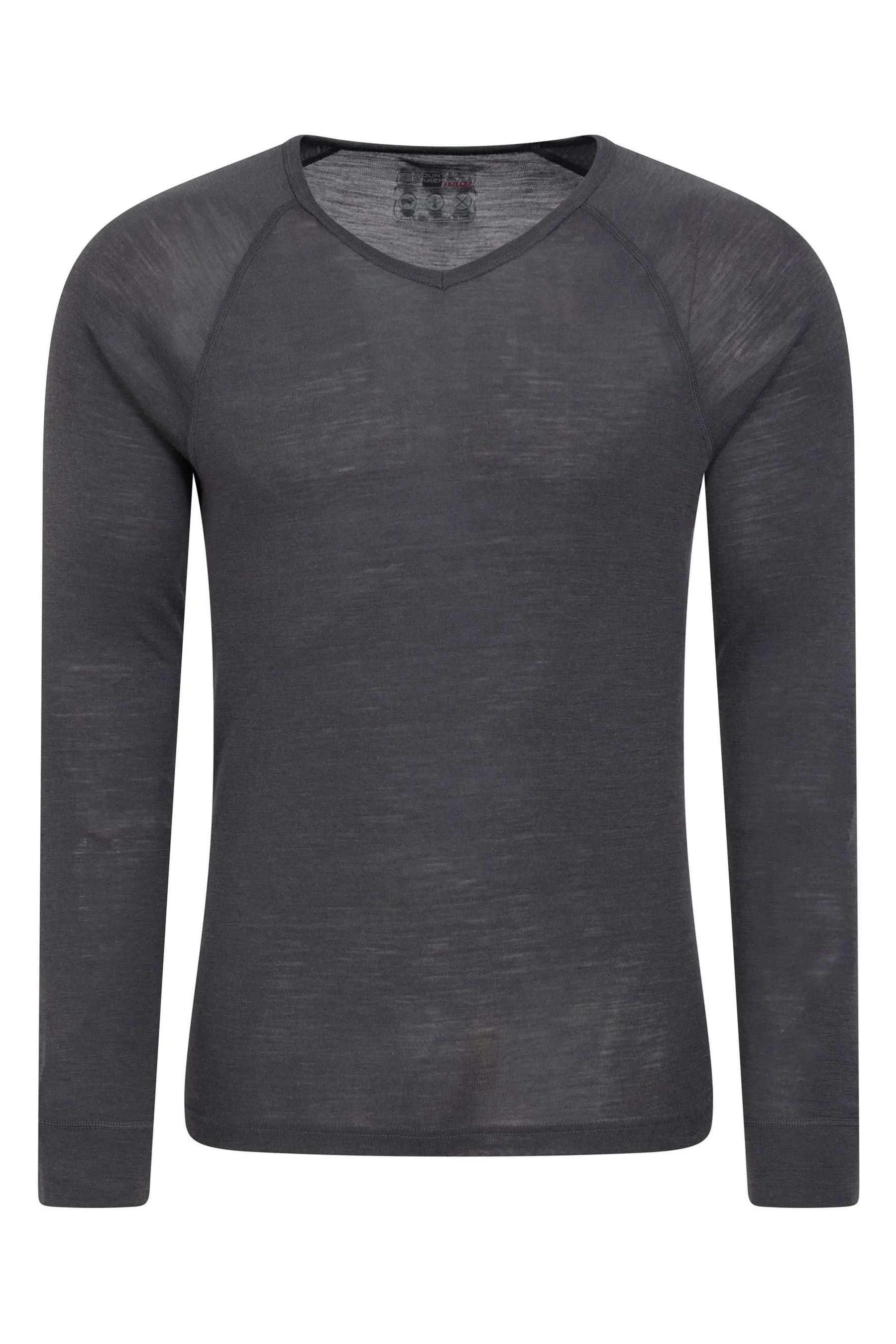 Mountain Warehouse Uomo - Top termico in lana merino con scollo a V