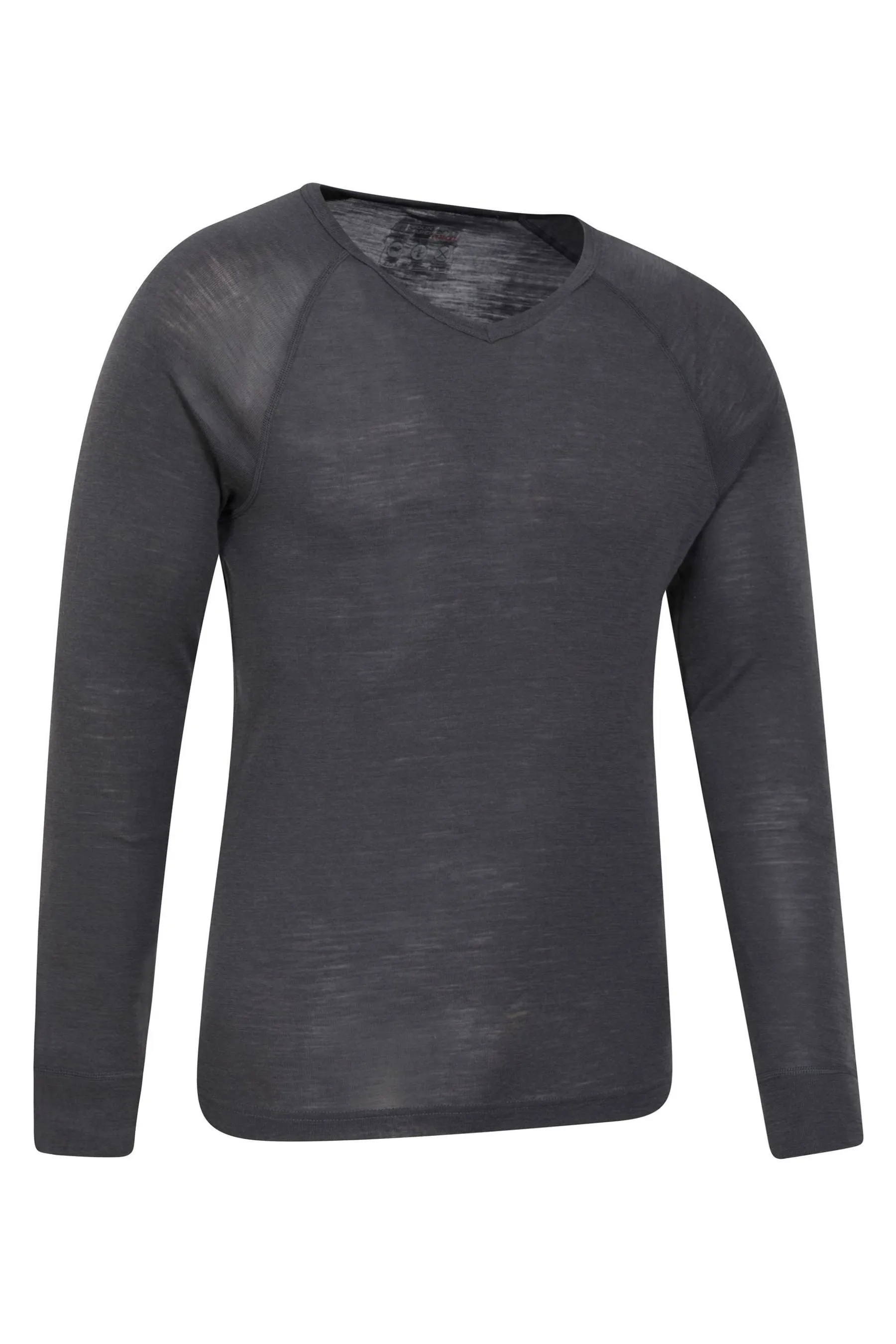 Mountain Warehouse Uomo - Top termico in lana merino con scollo a V