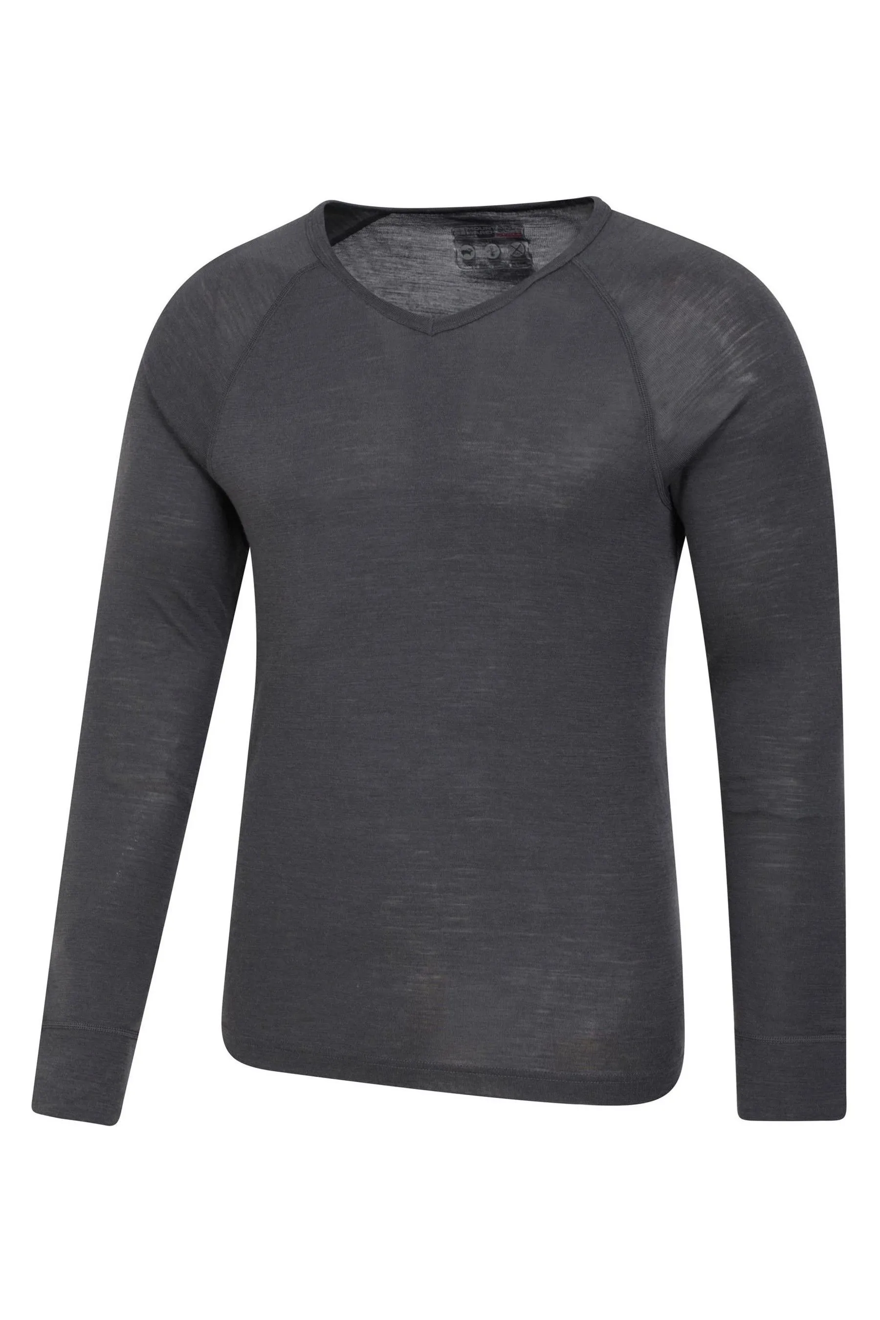 Mountain Warehouse Uomo - Top termico in lana merino con scollo a V
