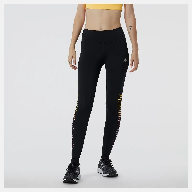 New Balance  Reflective Print Accelerate Tight Women's black/multi TAGLIA L