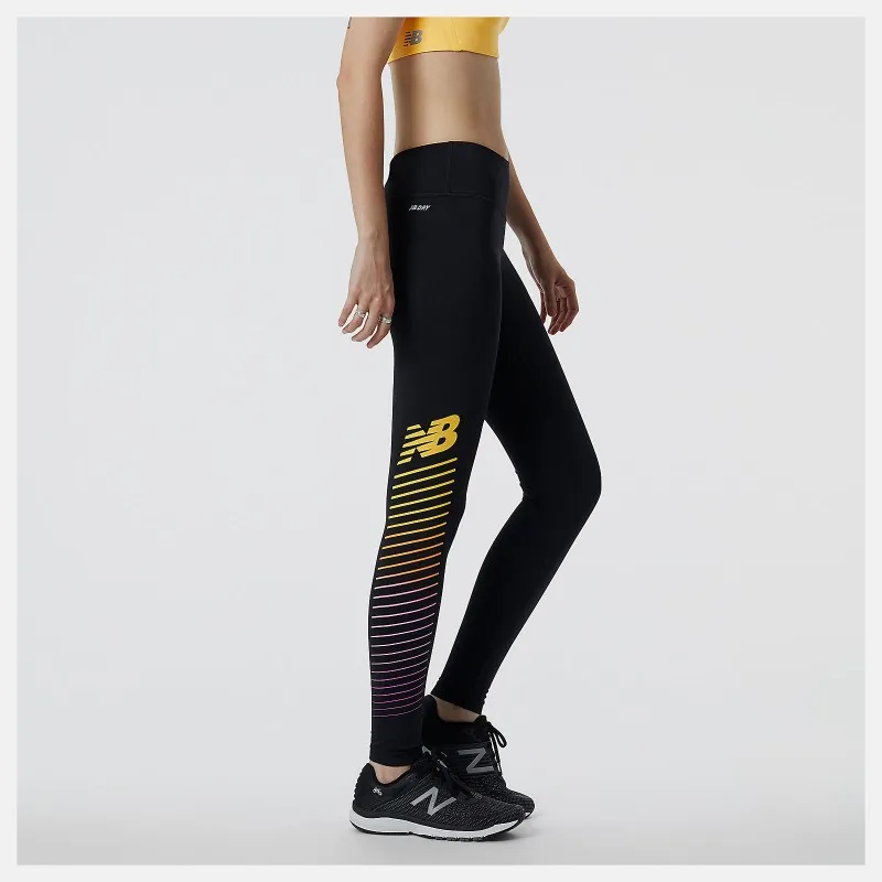 New Balance  Reflective Print Accelerate Tight Women's black/multi TAGLIA L