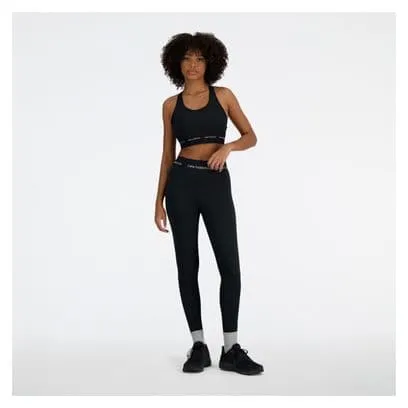 New Balance Sleek Medium Support Sports Bra Black
