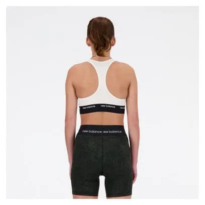 New Balance Sleek Medium Support Sports Bra White