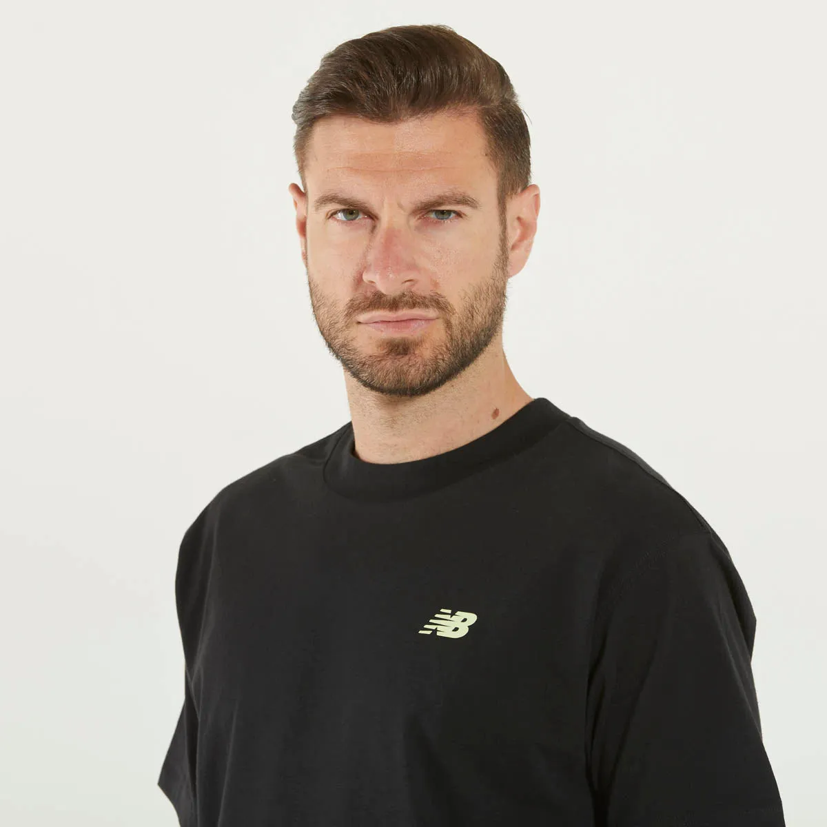 New Balance t-shirt girocollo logo nera