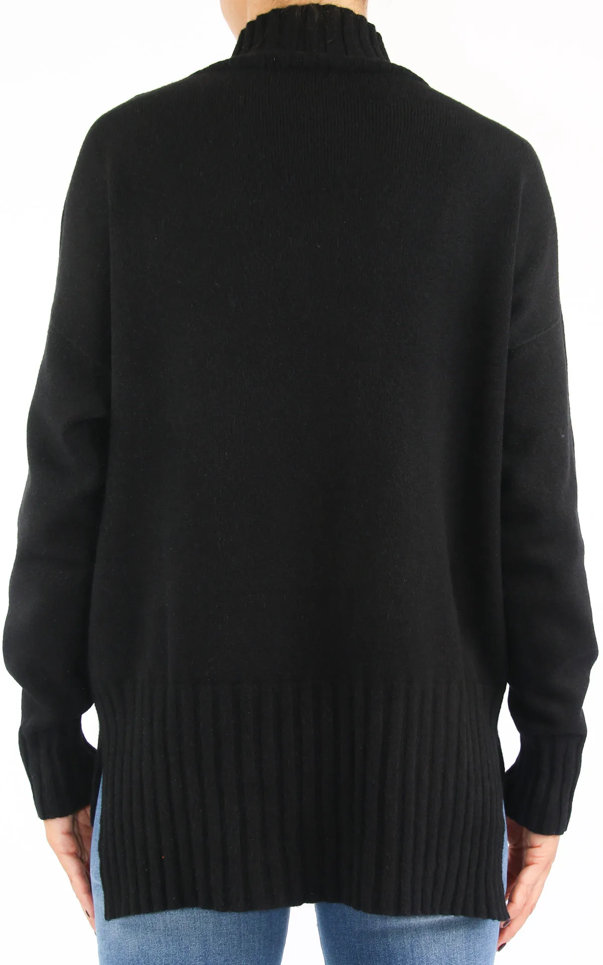 Off-on – Maglia viscosa lupetto – nero