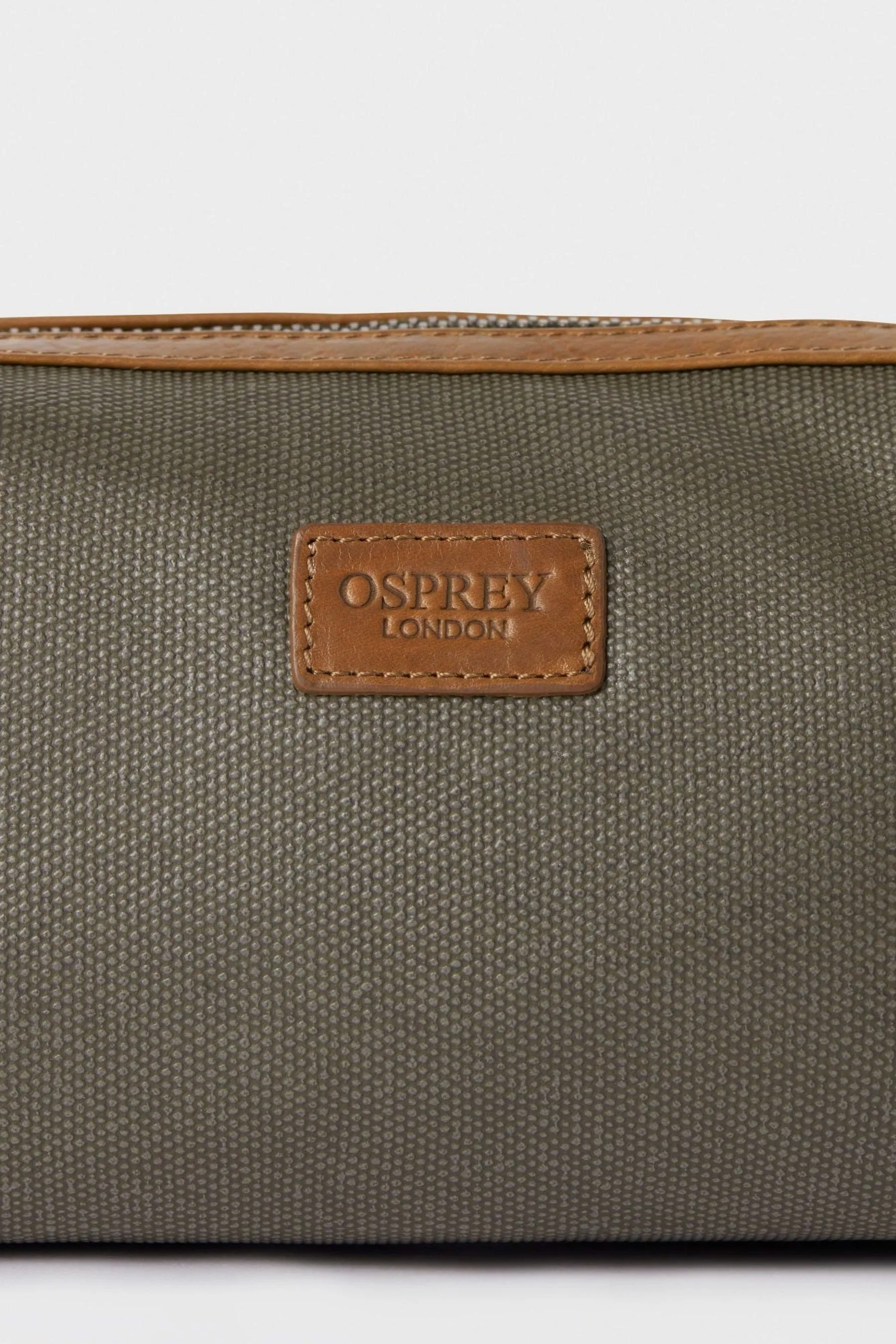 OSPREY LONDON - Grantham - Trousse in pelle e tela cerata