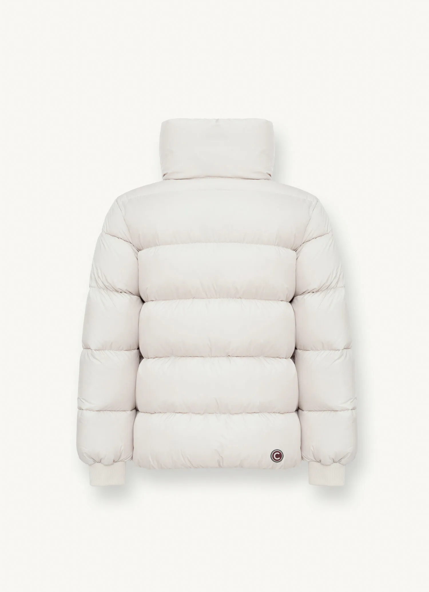 Oversize down jacket with elastic at the hem