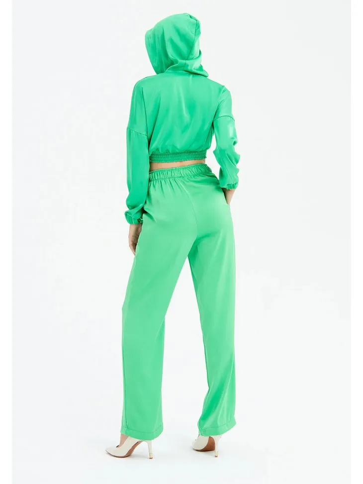 PANTALONE TUTA ELASTICO IN VITA RASO