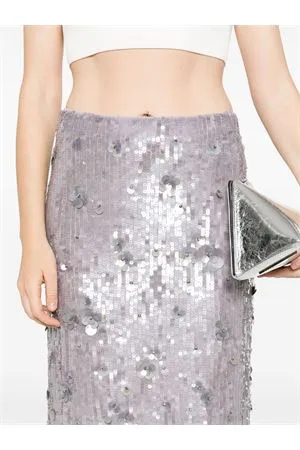 PAROSH Abbigliamento,Gonne Gonna midi Glow grigio seta 