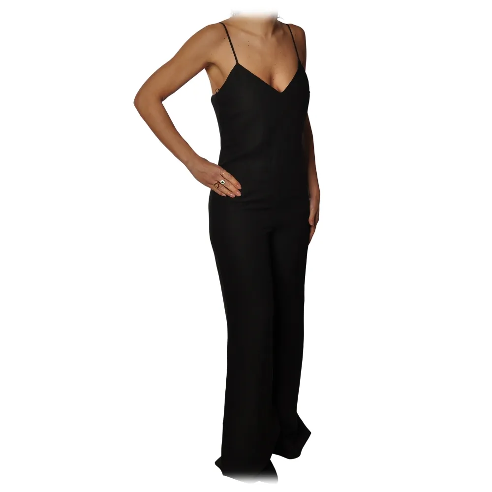 Patrizia Pepe - Tuta Lunga a Gamba Ampia - Nero - Abito - Made in Italy - Luxury Exclusive Collection
