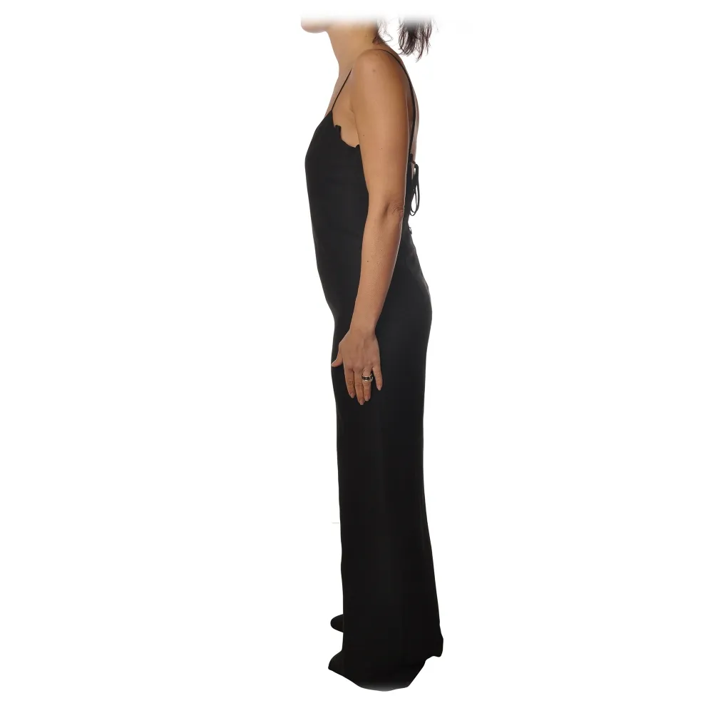 Patrizia Pepe - Tuta Lunga a Gamba Ampia - Nero - Abito - Made in Italy - Luxury Exclusive Collection