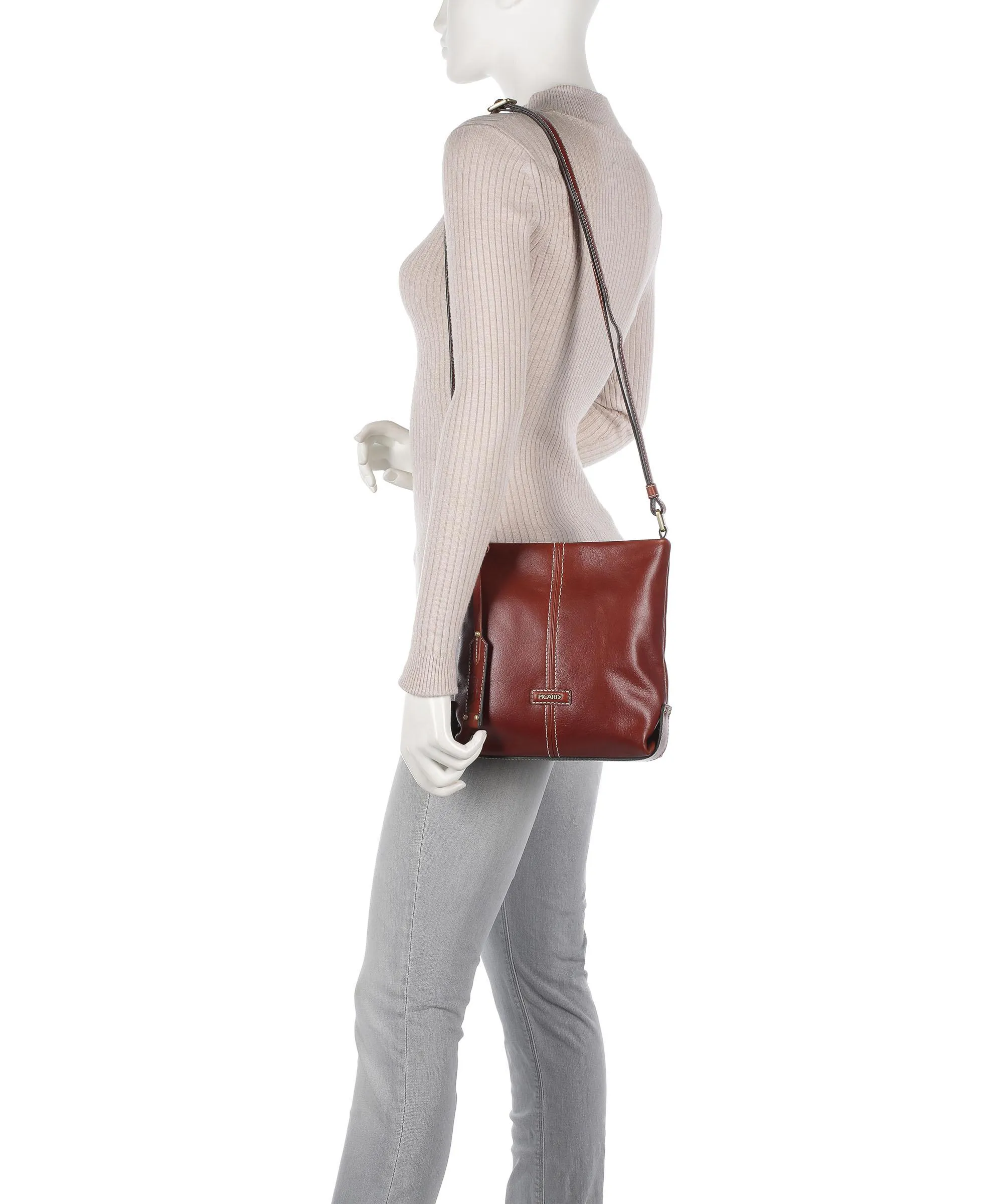  Picard Eternity Borsa a tracolla pelle di bufalo d'acqua cognac  