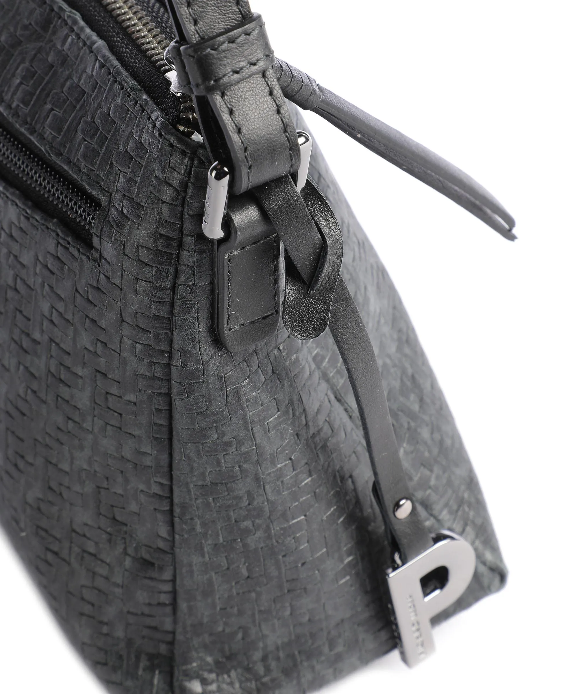  Picard Safi Borsa a tracolla pelle di vacchetta goffrata nero  
