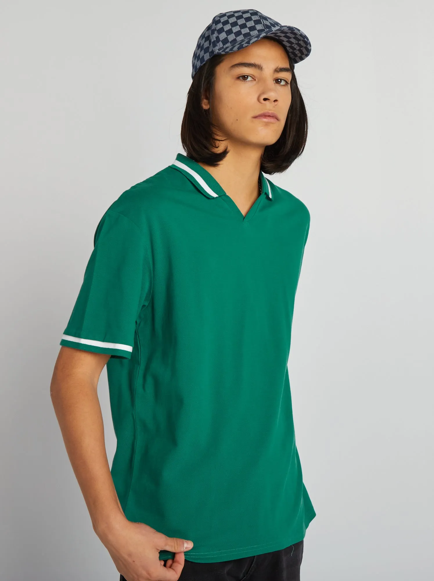 Polo in piqué di cotone - VERDE
