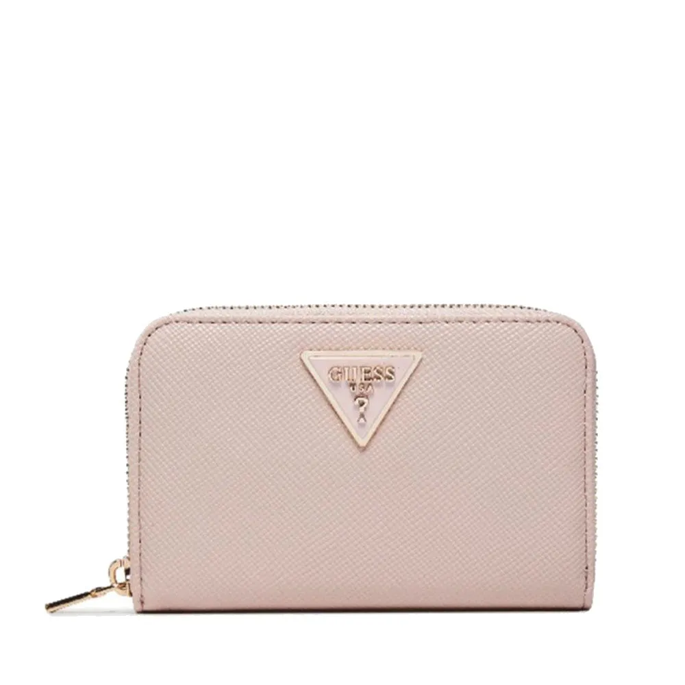 Portafoglio Donna GUESS Chiuso con Zip Linea Laurel Colore Light Rose Misura Media