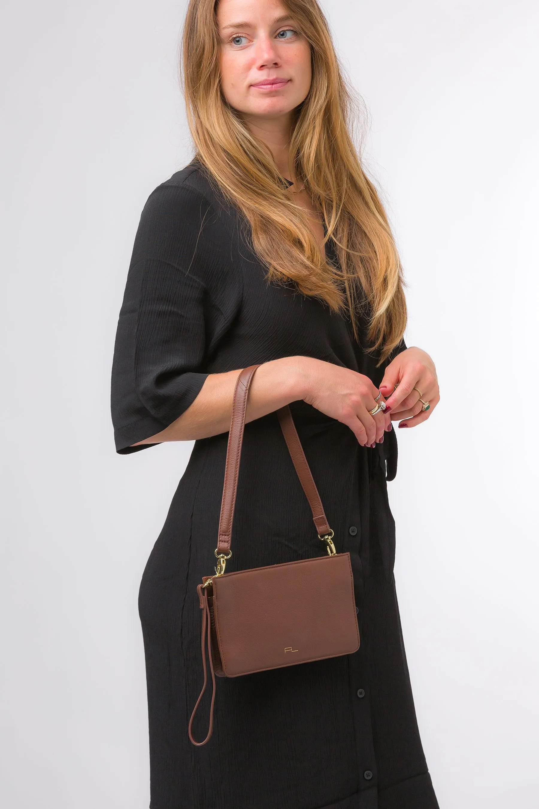 Pure Luxuries London - Layla - Borsa con pochette in pelle nappa