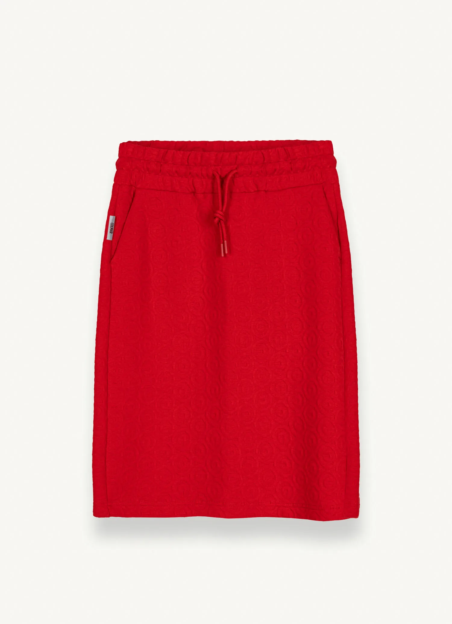 Quilted fabric midi skirt