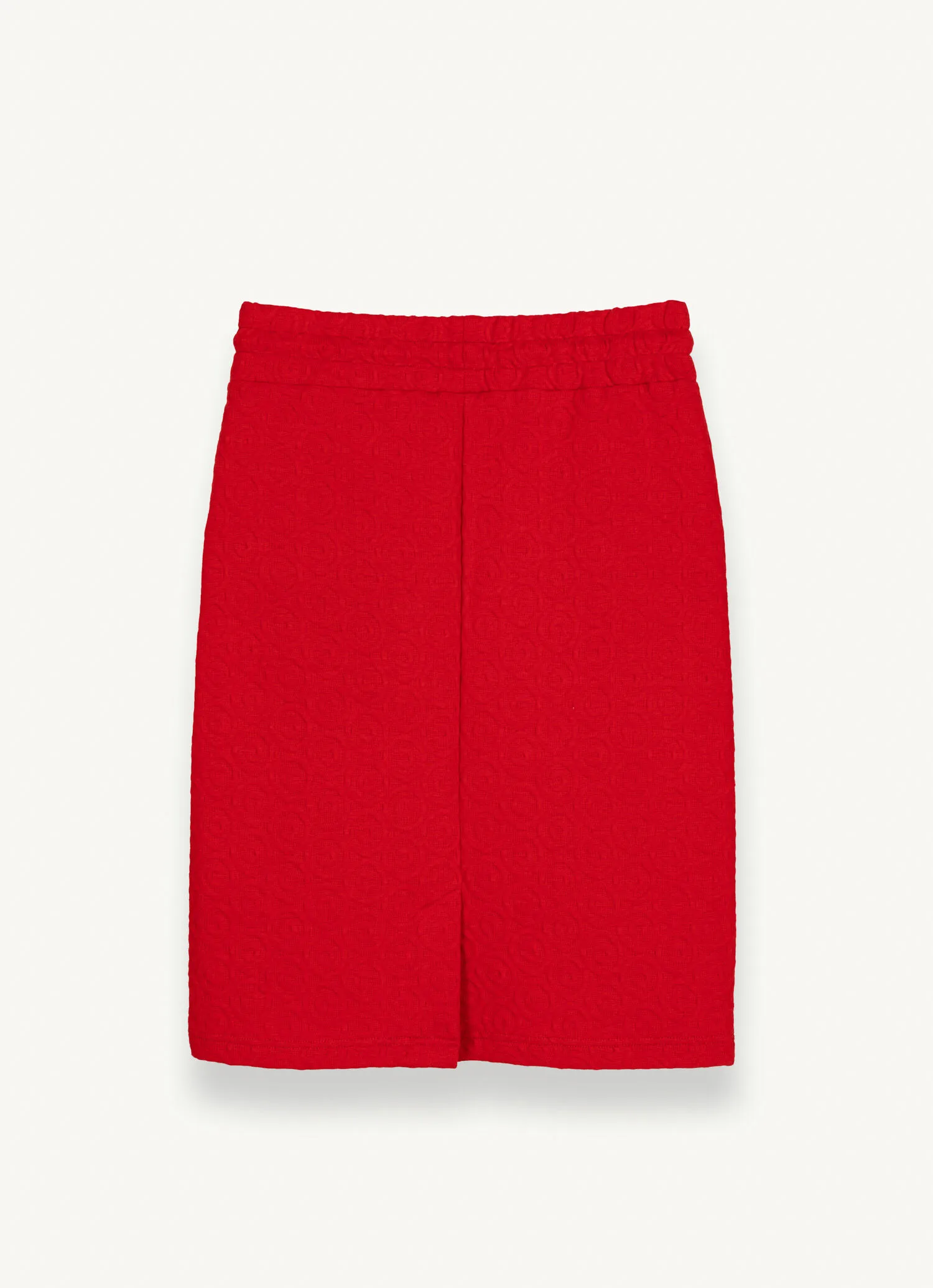 Quilted fabric midi skirt