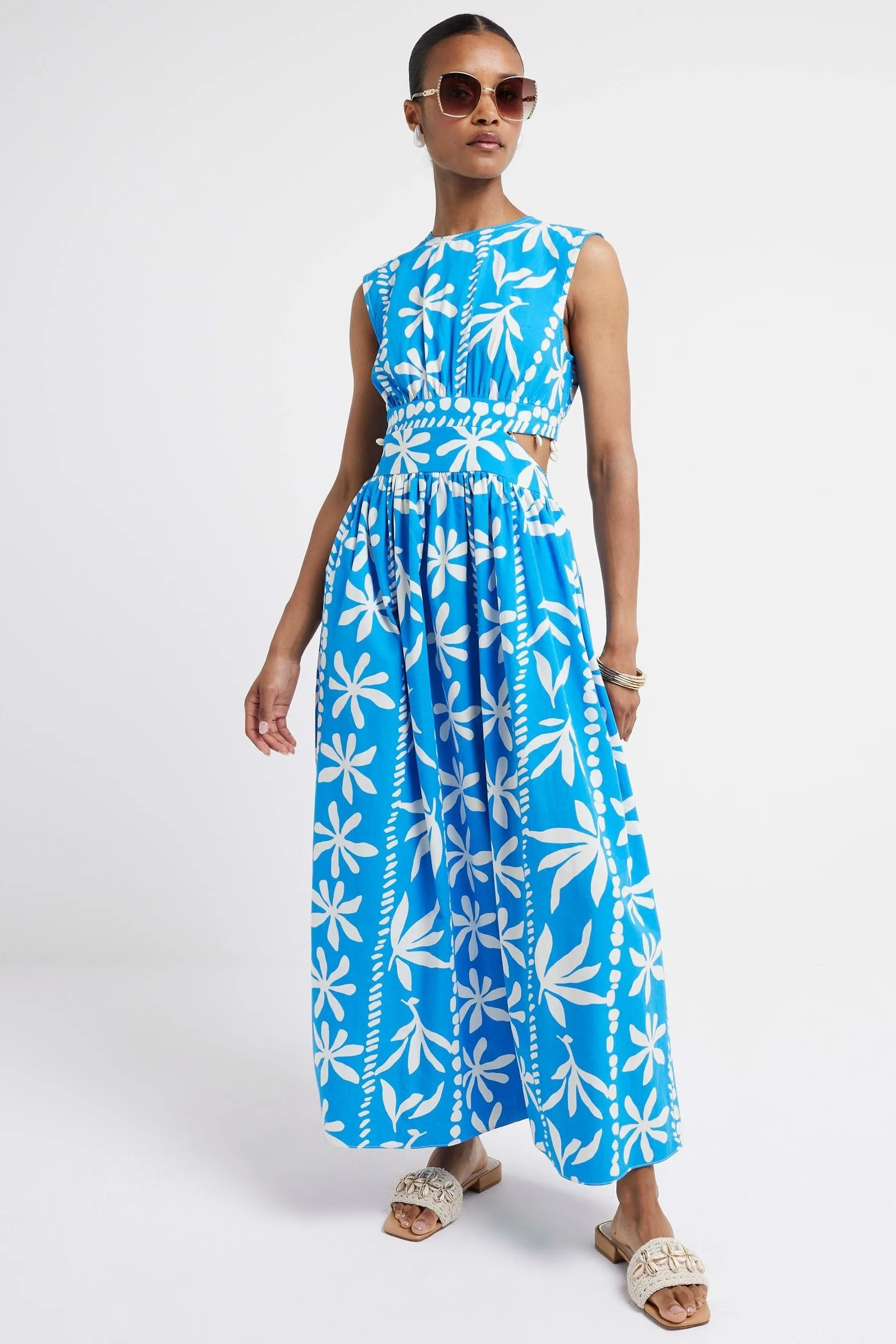 River Island - Abito maxi con cut-out