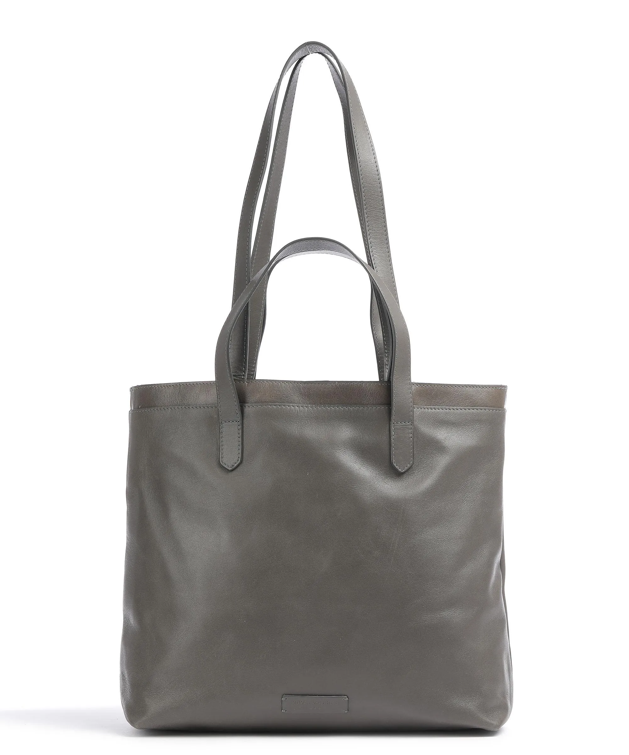  Royal RepubliQ Reflection Borsa shopper pelle di vacchetta finemente grana grigio  