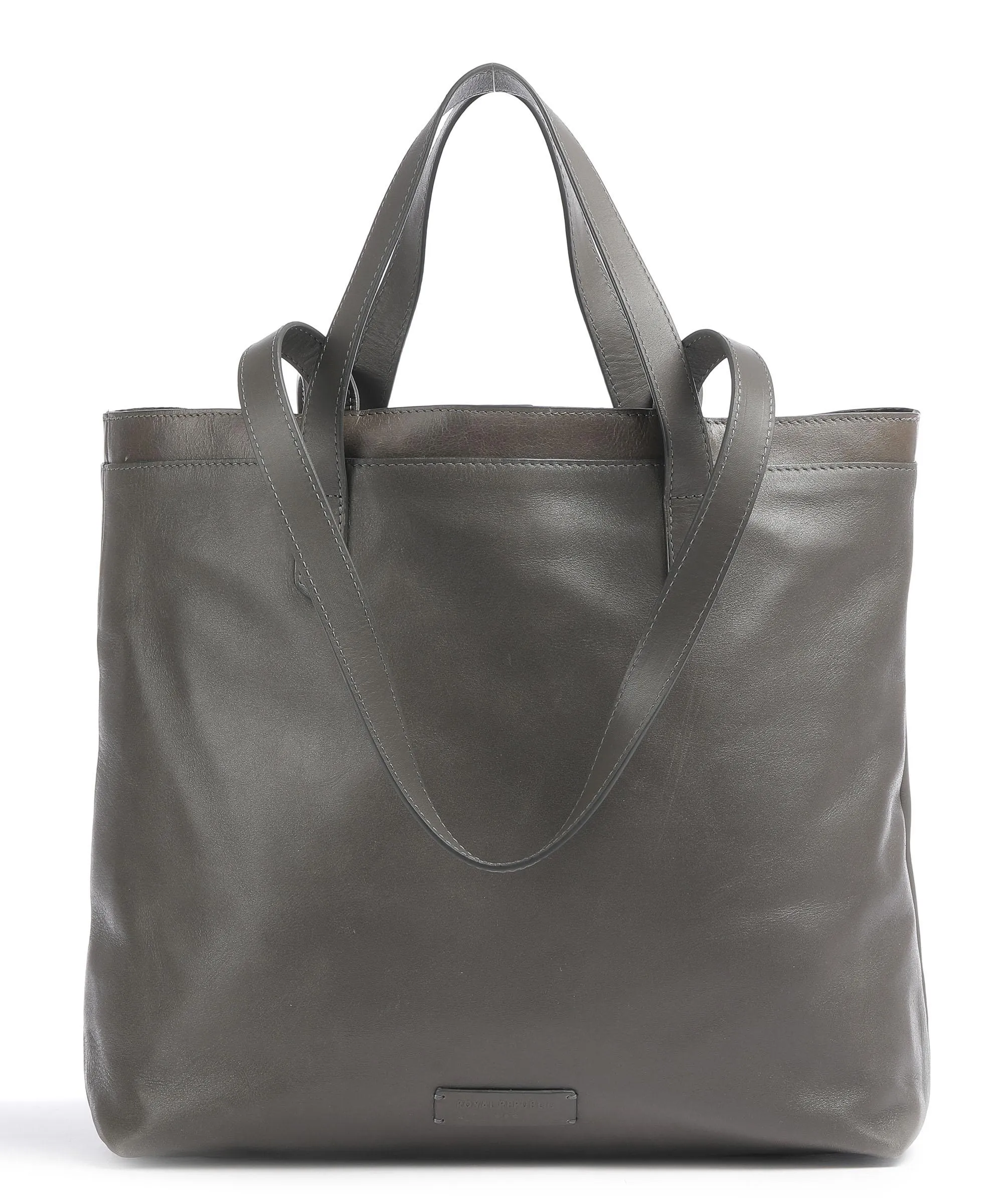  Royal RepubliQ Reflection Borsa shopper pelle di vacchetta finemente grana grigio  