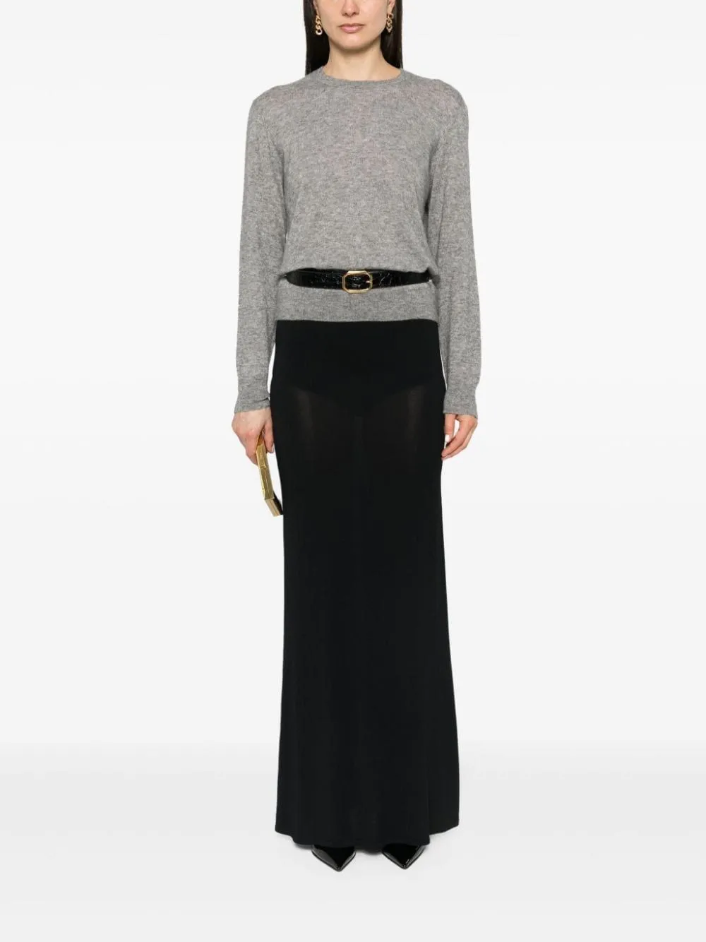   Saint Laurent  Maglia in cashmere e seta  