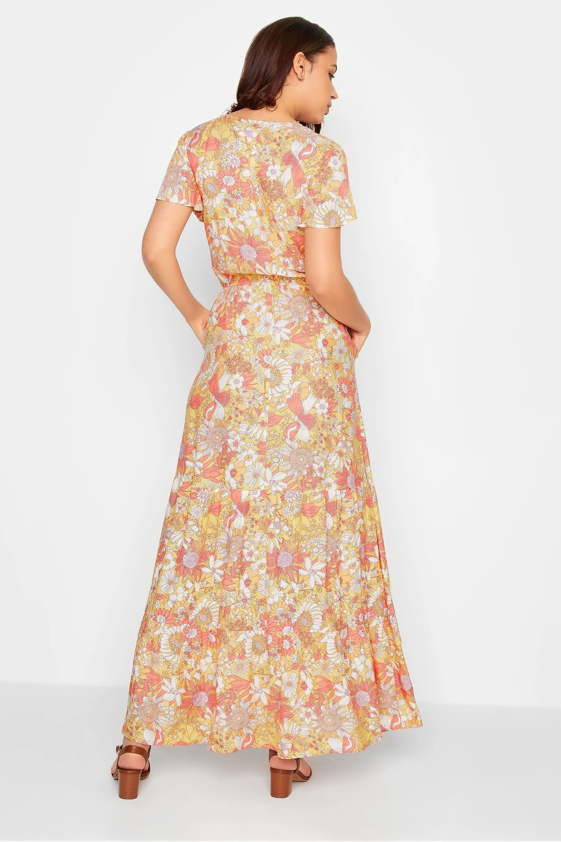 Sally - Abito maxi a Tall lungo con Floreale pastello