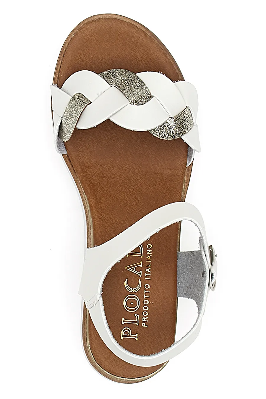 Sandali Bianchi e Platino Con Platform 4,5 cm Plocadi 3007